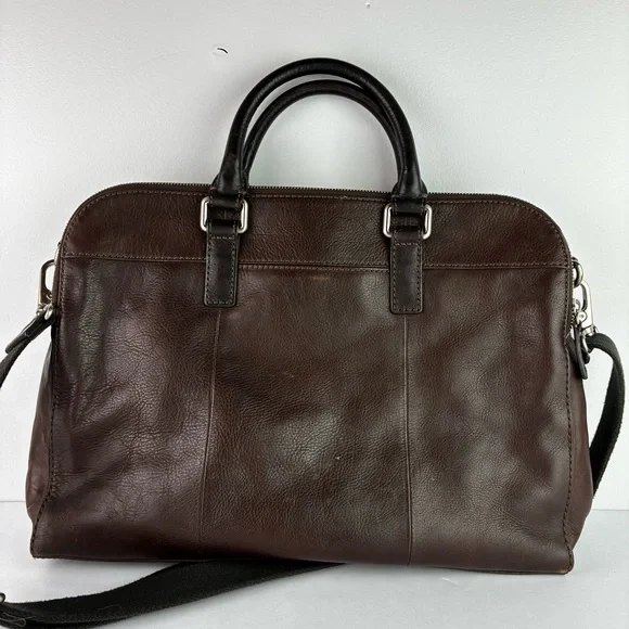 Fossil Mercer Leather Laptop Messenger Briefcase Bag - Picture 4 of 12